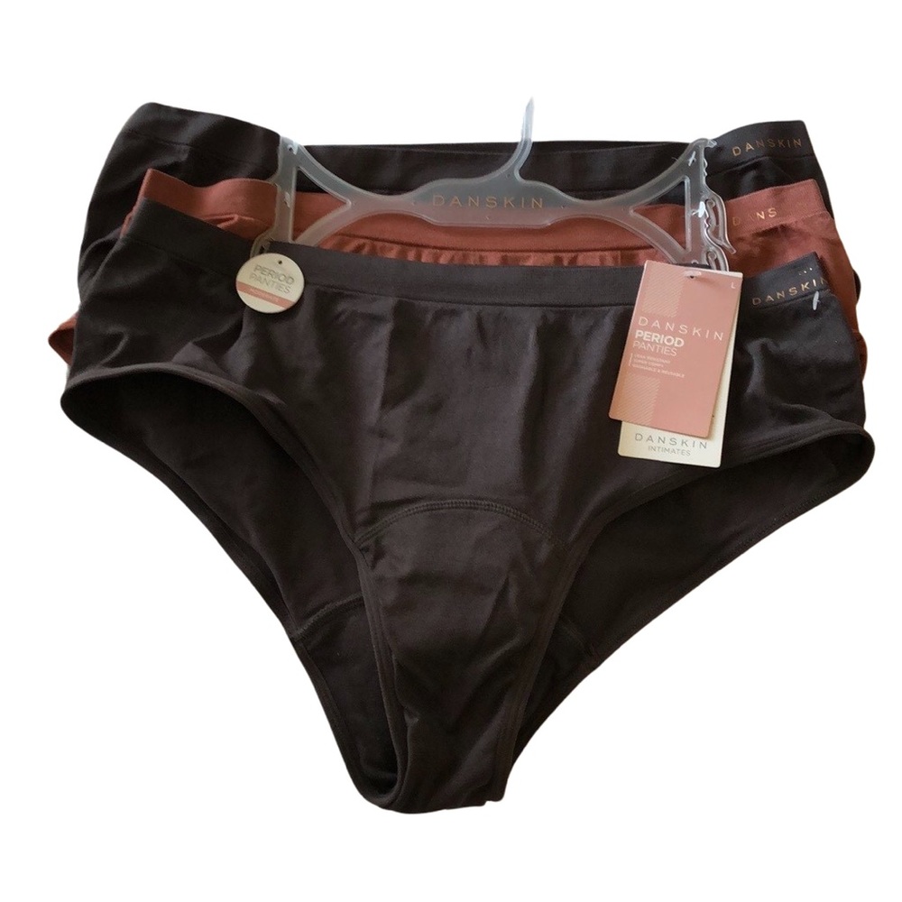 3 Pair Danskin Moderate Flow Period Panties Size Large